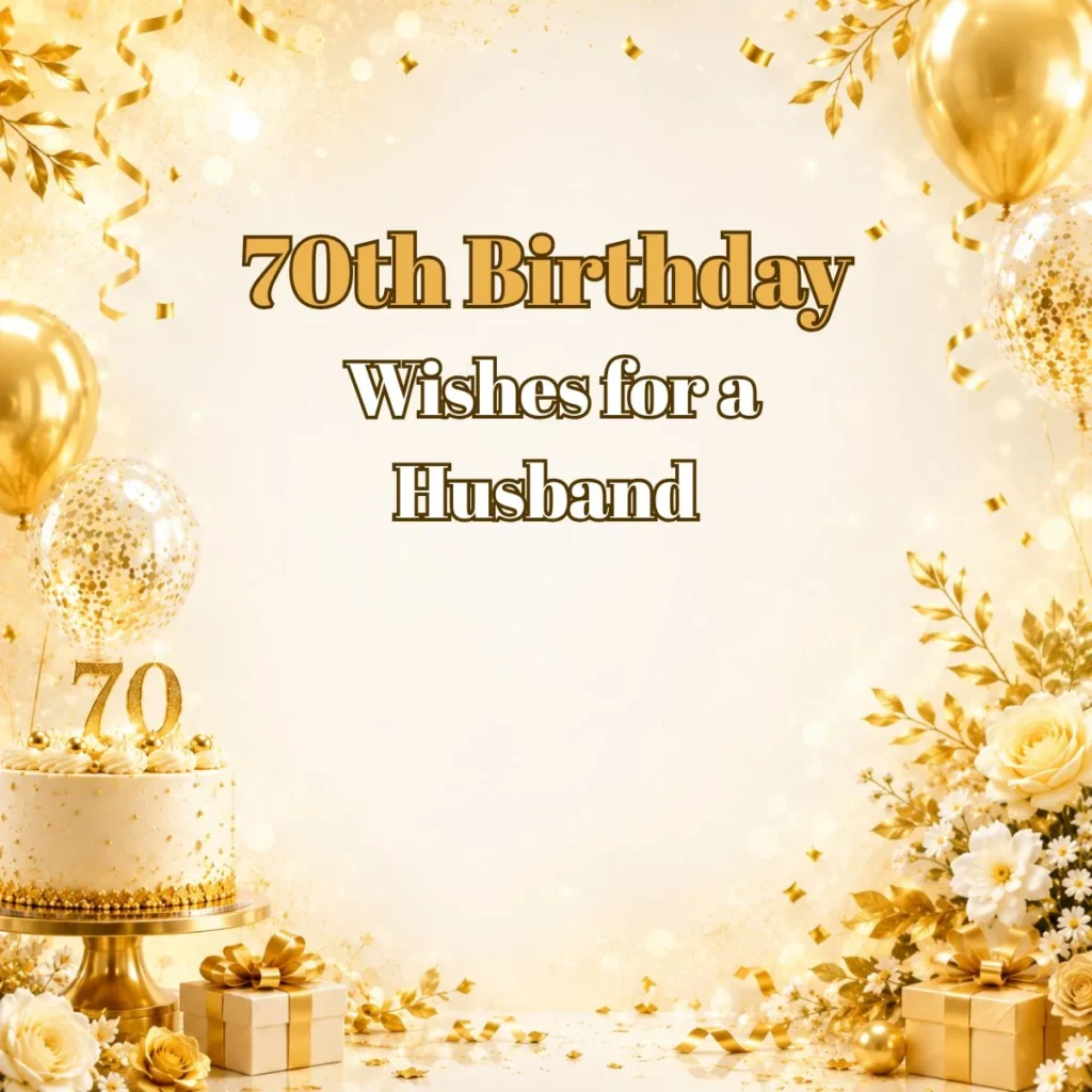 70th Birthday Wishes for a Husband