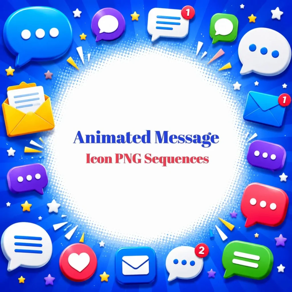 Animated Message Icon PNG Sequences