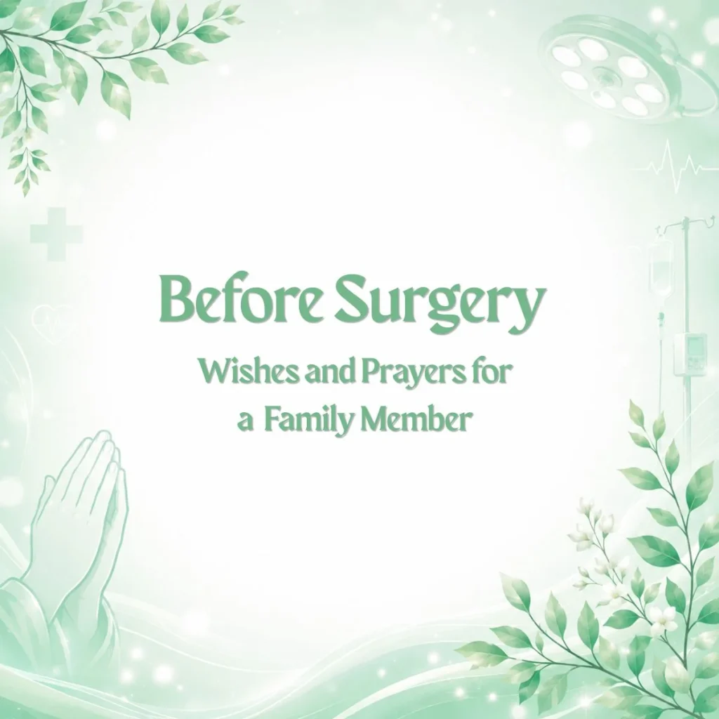 Before Surgery Wishes and Prayers for a Family Member