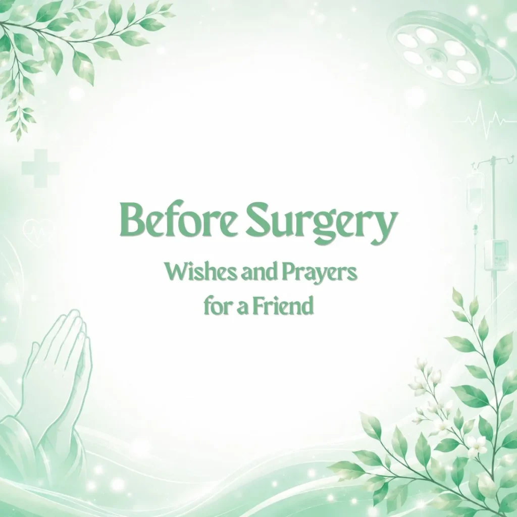 Before Surgery Wishes and Prayers for a Friend