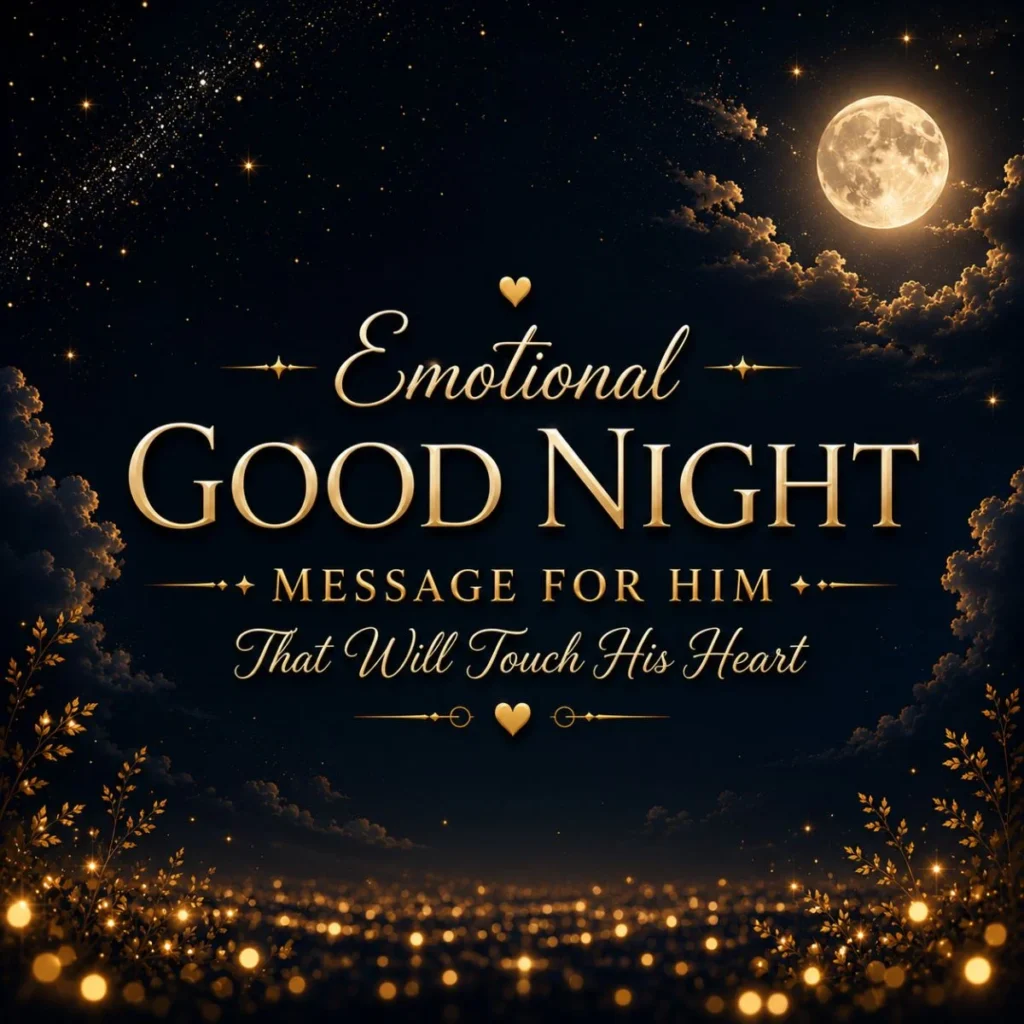 Emotional Good Night Message for Him That Will Touch His Heart