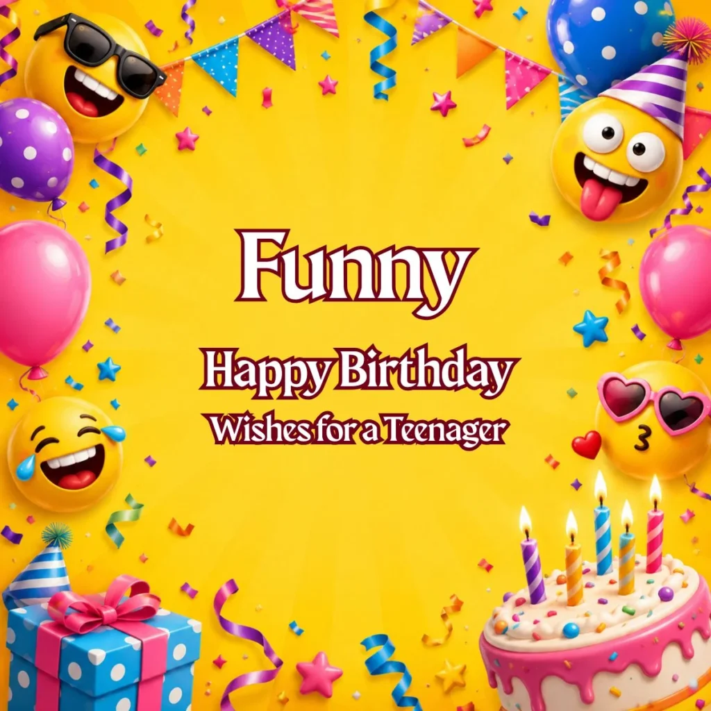 Funny Happy Birthday Wishes for a Teenager
