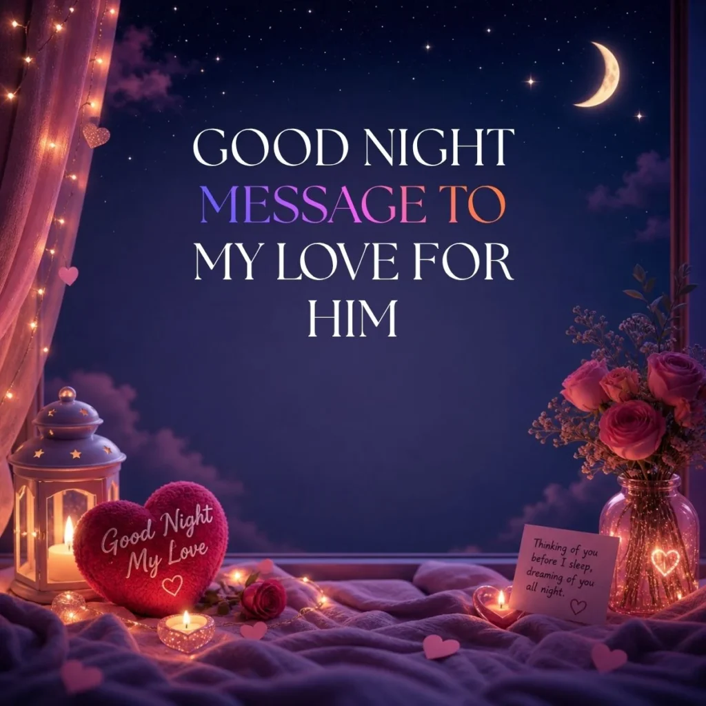 Good Night Message to My Love for Him