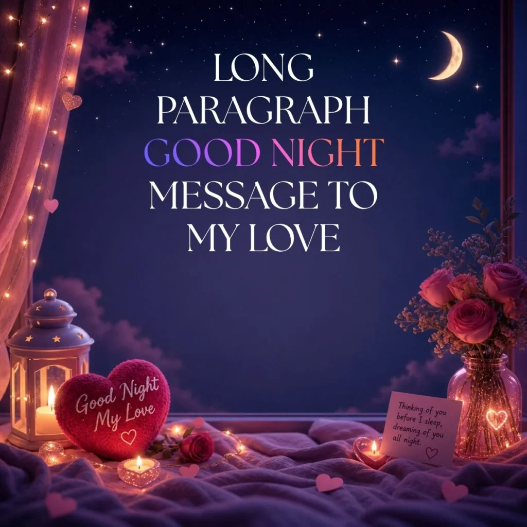 Long Paragraph Good Night Message to My Love
