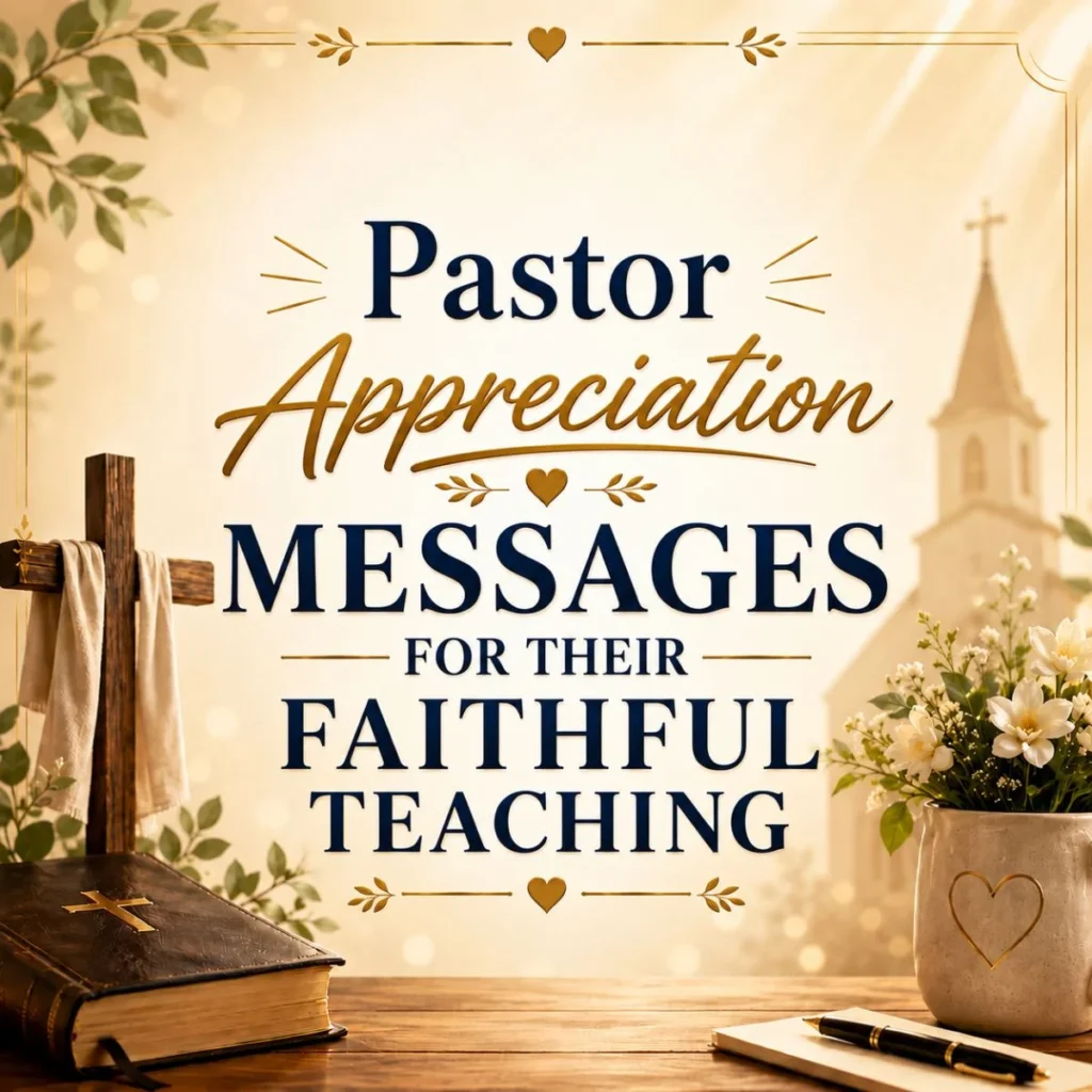 Pastor Appreciation Messages for Their Faithful Teaching