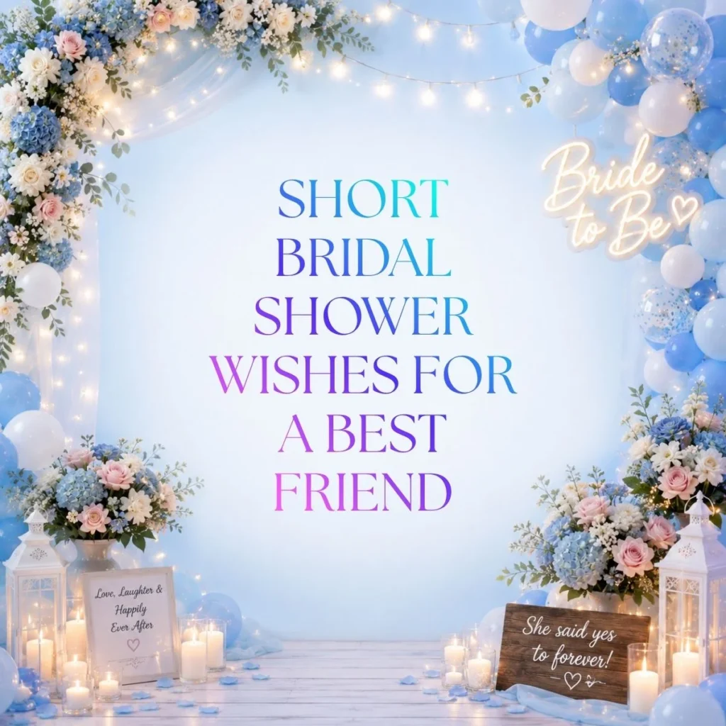 Short Bridal Shower Wishes for a Best Friend