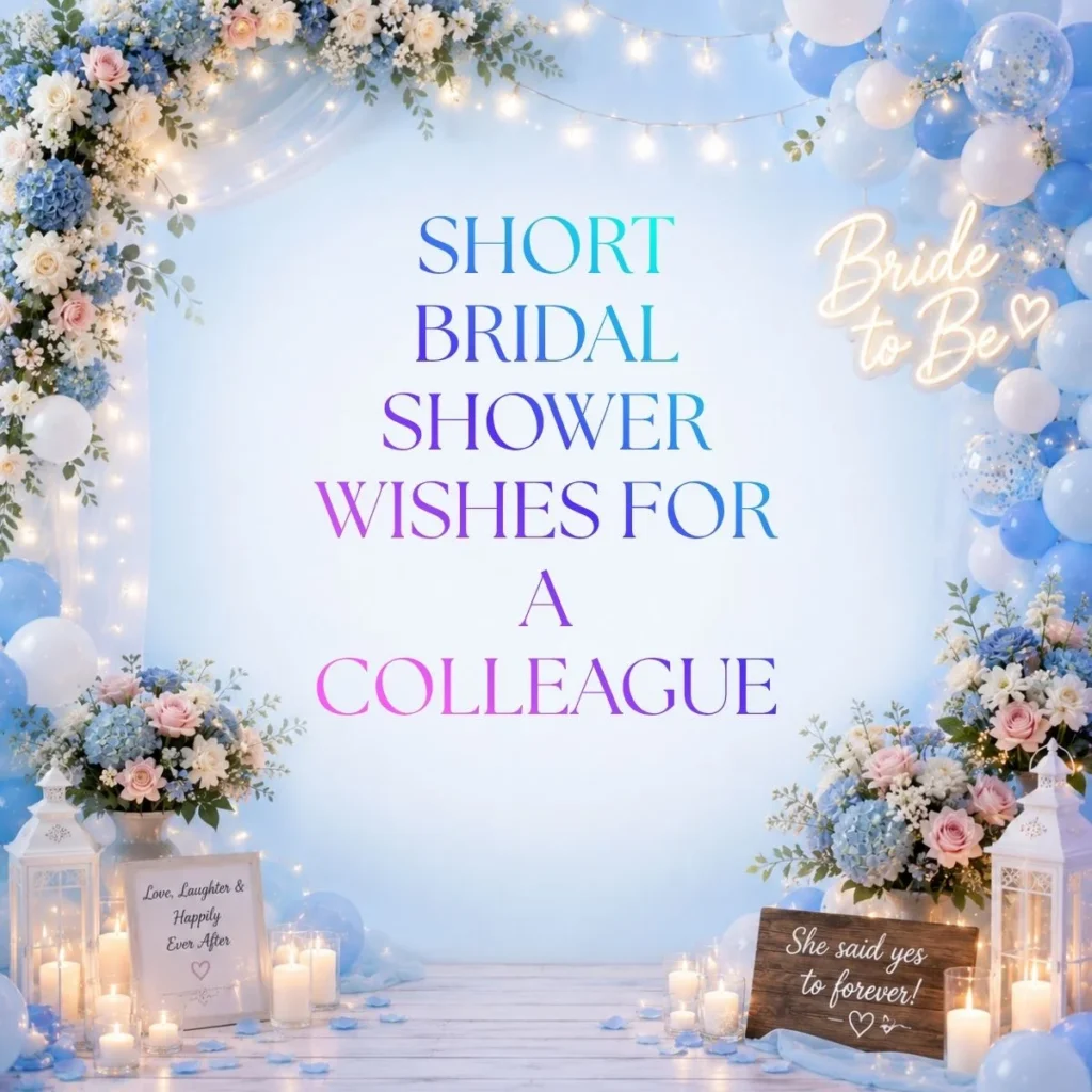 Short Bridal Shower Wishes for a Colleague