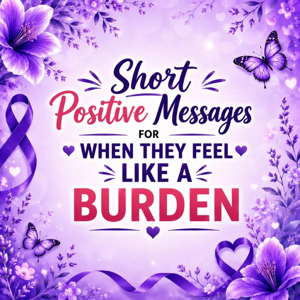 Short Positive Messages for When They Feel Like a Burden