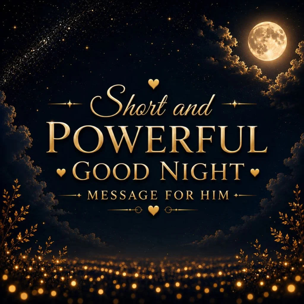 Short and Powerful Good Night Message for Him