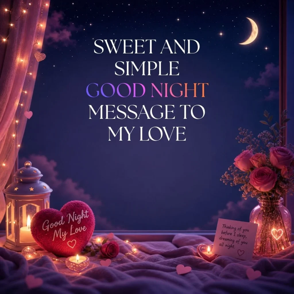 Sweet and Simple Good Night Message to My Love