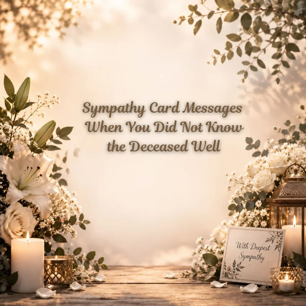 Sympathy Card Messages When You Did Not Know the Deceased Well