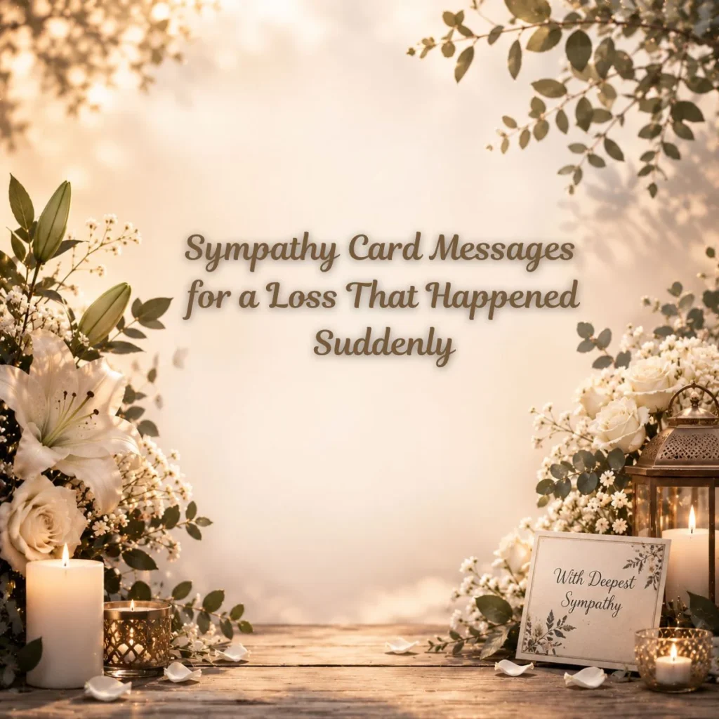Sympathy Card Messages for a Loss That Happened Suddenly