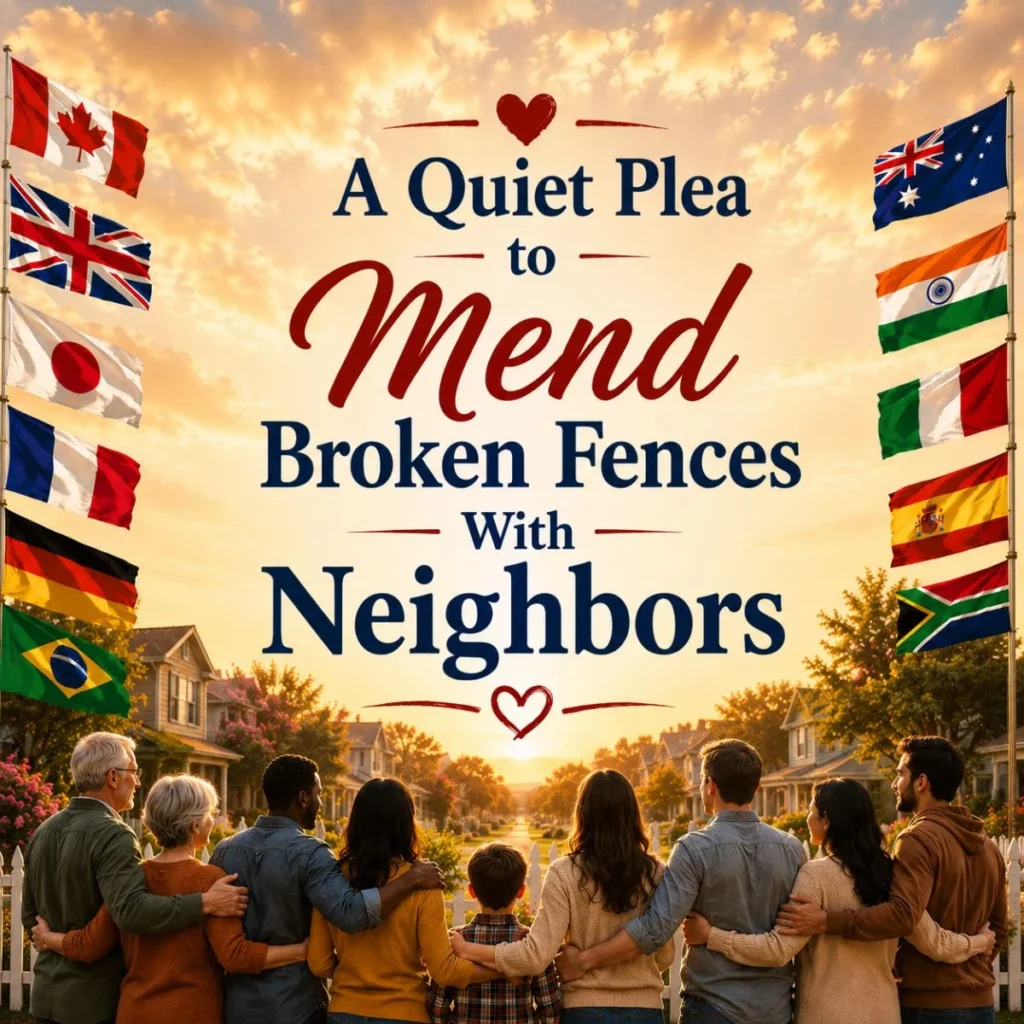 A Quiet Plea to Mend Broken Fences With Neighbors