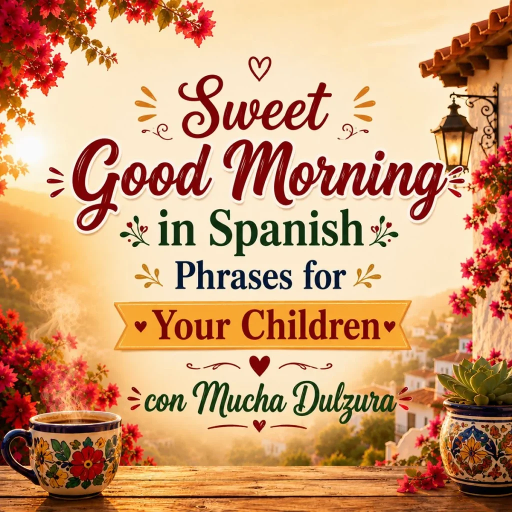 Sweet Good Morning in Spanish Phrases for Your Children con Mucha Dulzura