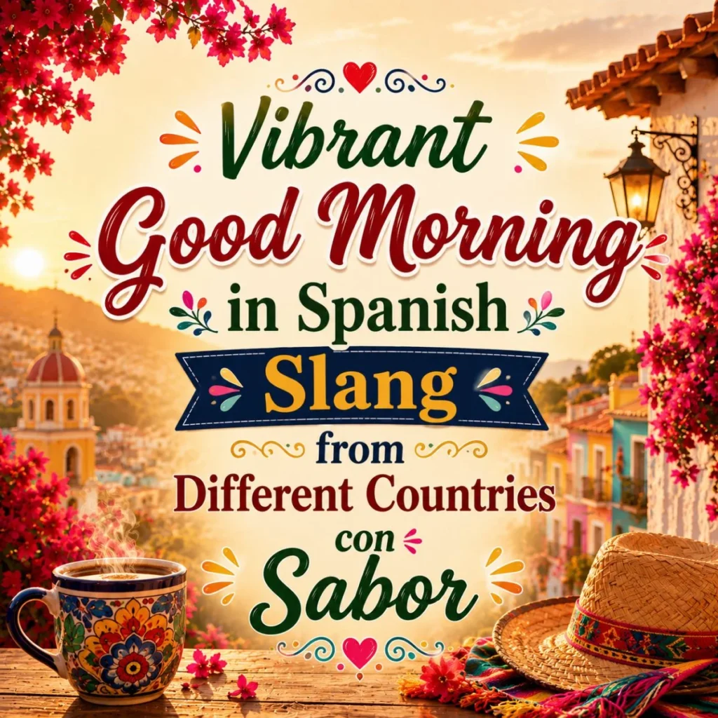 Vibrant Good Morning in Spanish Slang from Different Countries con Sabor
