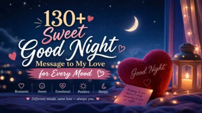 130+Sweet Good Night Message to My Love for Every Mood