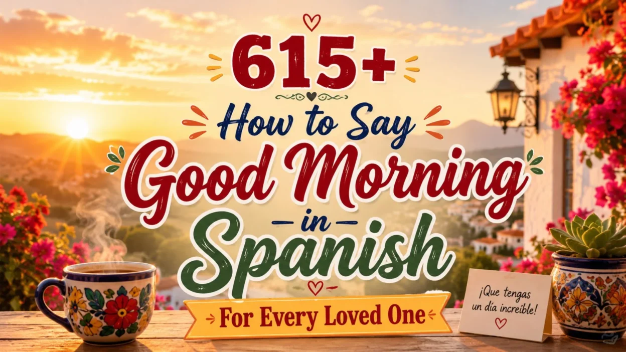 615+ How to Say Good Morning in Spanish For Every Loved One