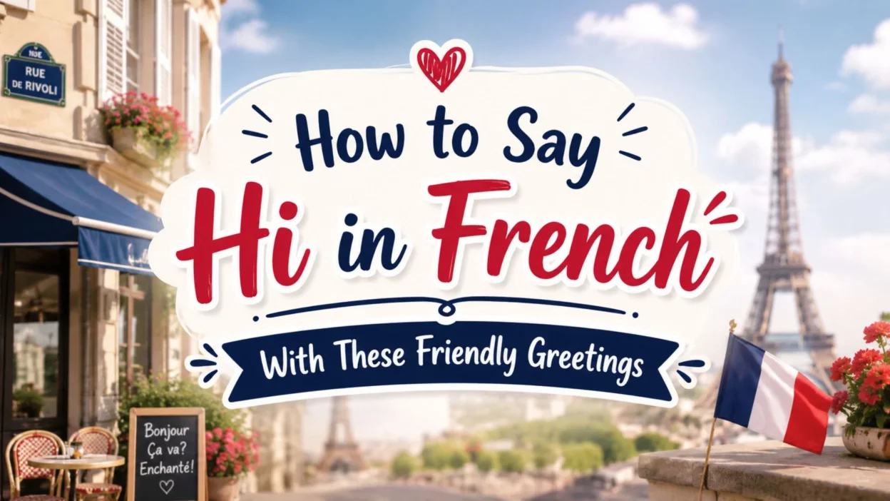 930+ How to Say Hi in French With These Friendly Greetings