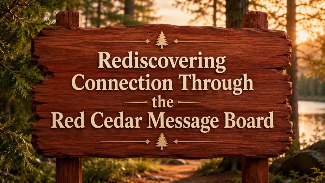 Rediscovering Connection Through the Red Cedar Message Board
